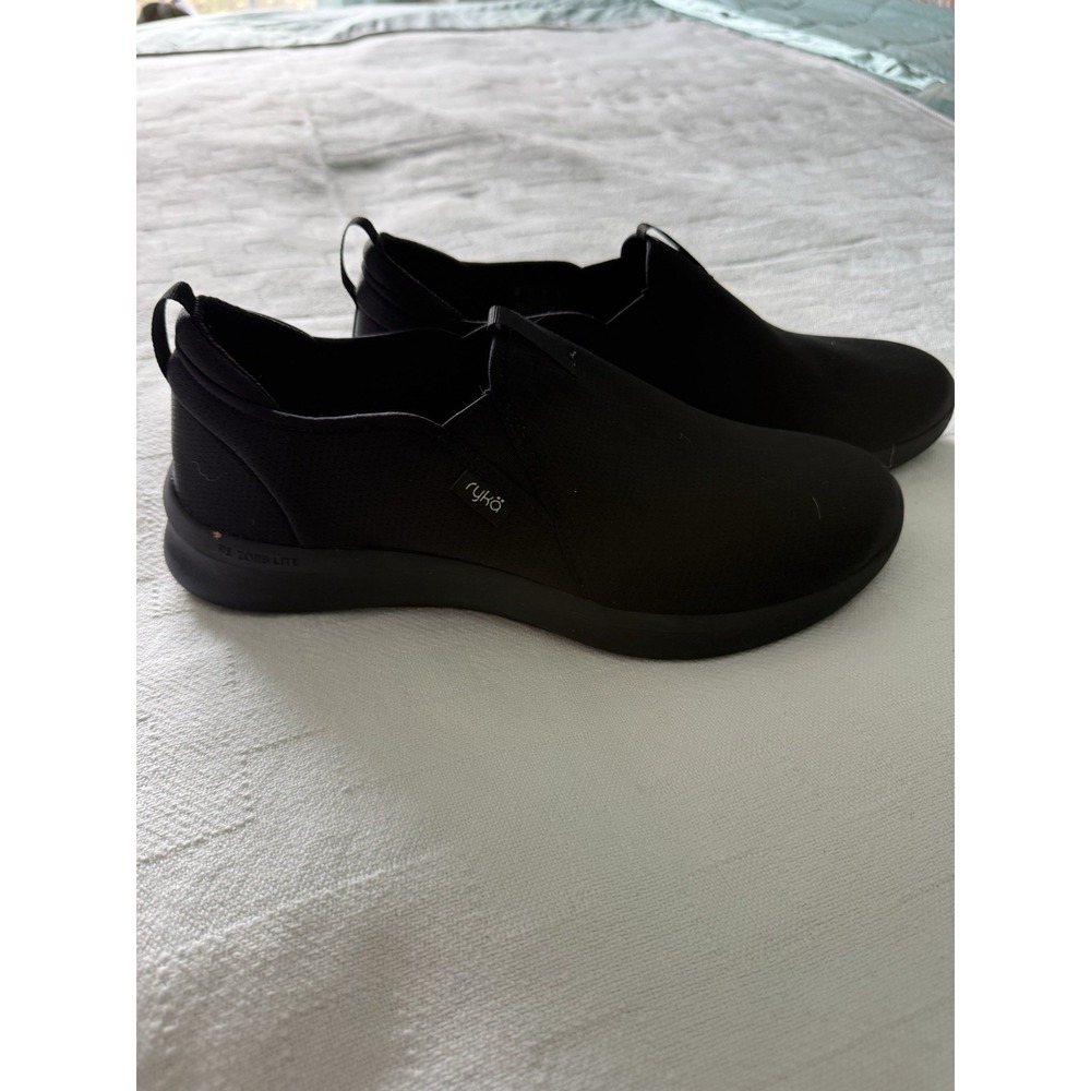 Ryka NEW Revive Washable Recovery Slip-Ons Sz 12W Black Flats Rubber Sole - Picture 2 of 7
